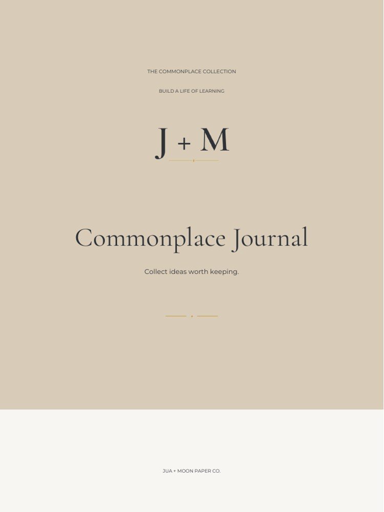Commonplace Journal — digital PDF cover