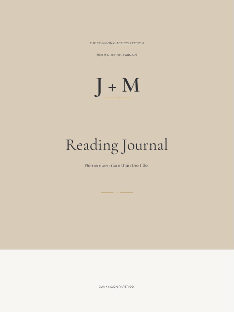 Reading Journal — digital PDF cover