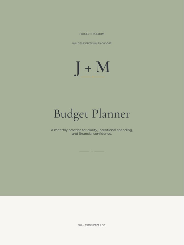 Budget Planner — digital PDF cover