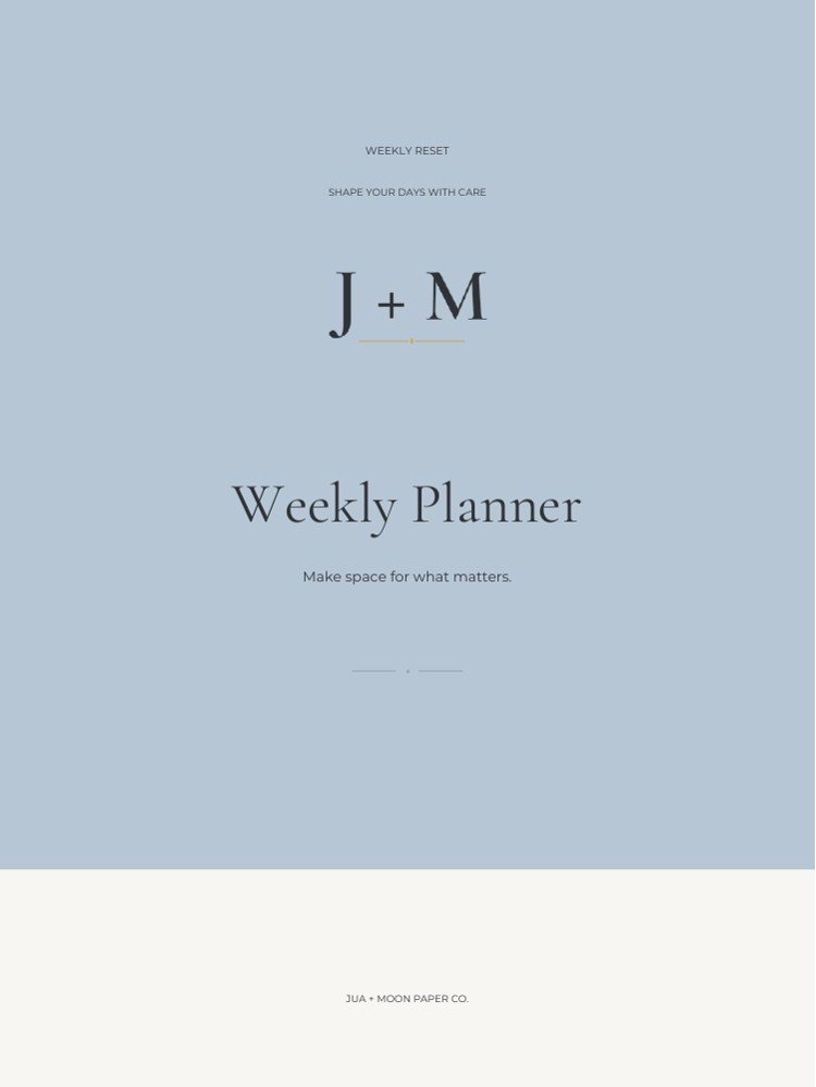 Weekly Planner — digital PDF cover